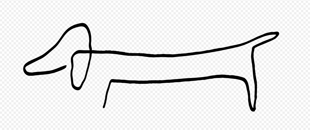 Dachshund hand drawing